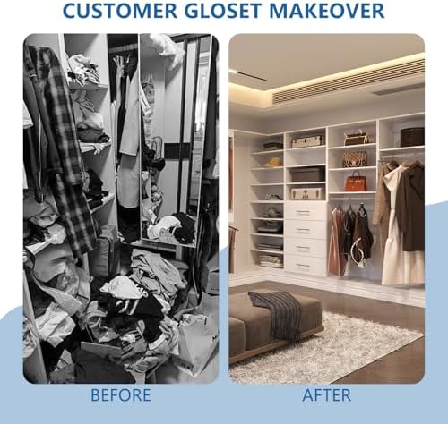 Tall Hanging Closet Unit, Modular Closet System, Wood Closet System Organizer - Image 5
