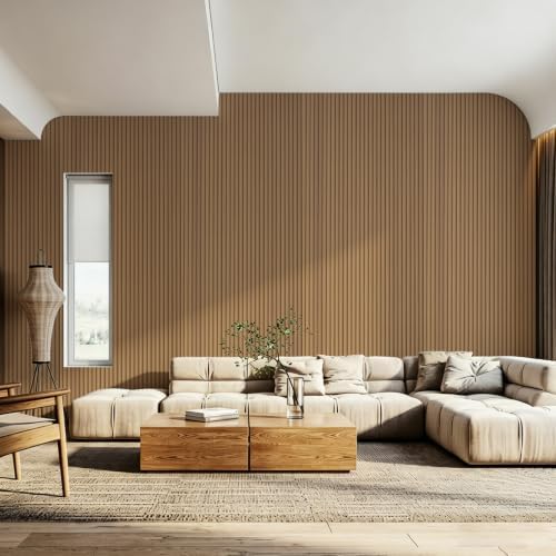 Art3d Roll-Flat Beaded Wood Slat Wall Panel, 94.5 x 23.6 in - Image 2