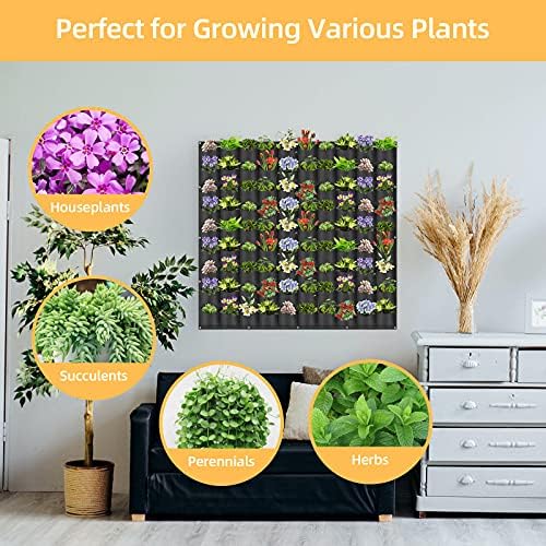 Hanging Planting Grow Bags, 90 Pockets Wall Planter Wall Mounted Grow Bag - Image 5