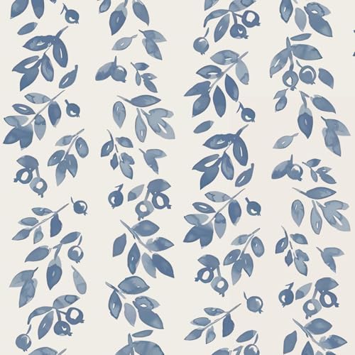 Ismoon Blue Wallpaper Peel and Stick Vintage Wallpaper 17.3in x 32.8ft Blue by Ismoon