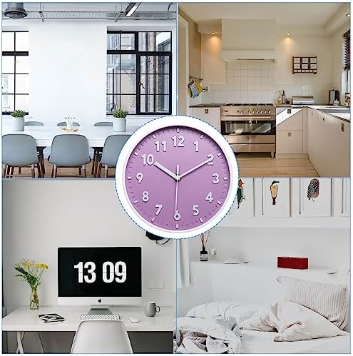 PATIKIL 8 Inch Wall Clock, 3D Number Quartz Battery Operated Silent Non-Ticking - Image 6