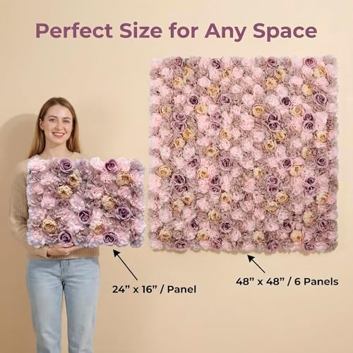 Flower Wall Backdrop 6 Panels 16×24 Inch - Image 2