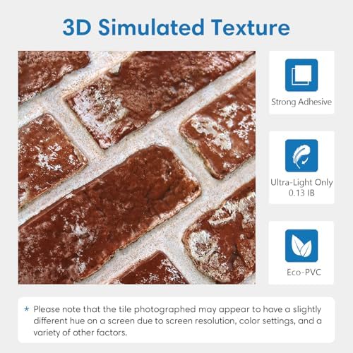 COMSTICKC 3D Faux Brick Wall Panels Peel and Stick - Image 4