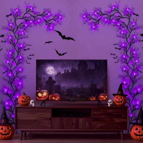 9 Ft Halloween Decor Vine with 45 LED Lights, Adjustable Shape - Image 3