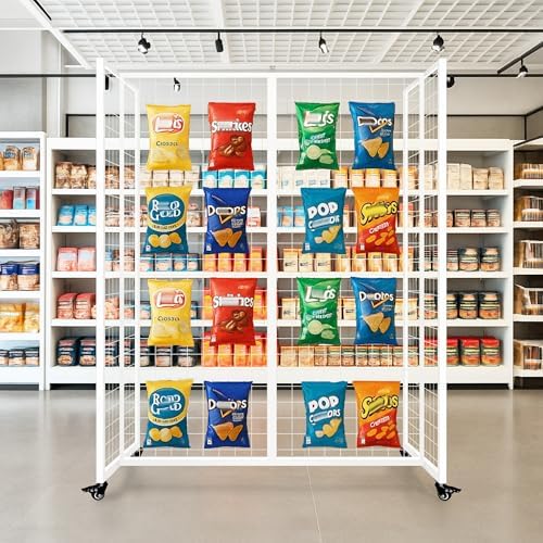 Grid Wall Panels with Wheels, 4 x 5.5Ft Gridwall Panel Display Stand, Sturdy - Image 6