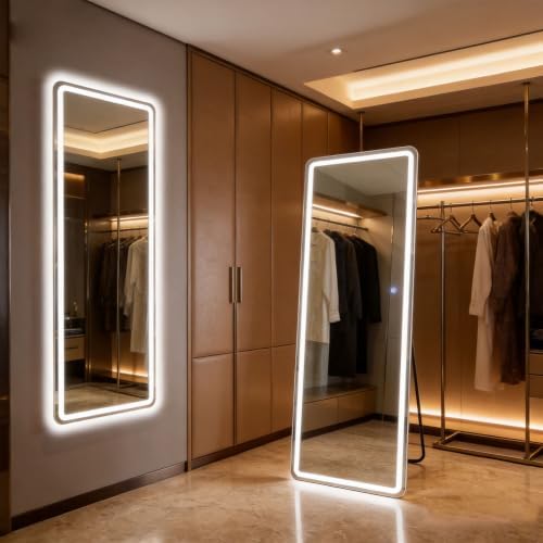 NEWBULIG 64"x21" Full Length Mirror, Light Body Mirror by NEWBULIG