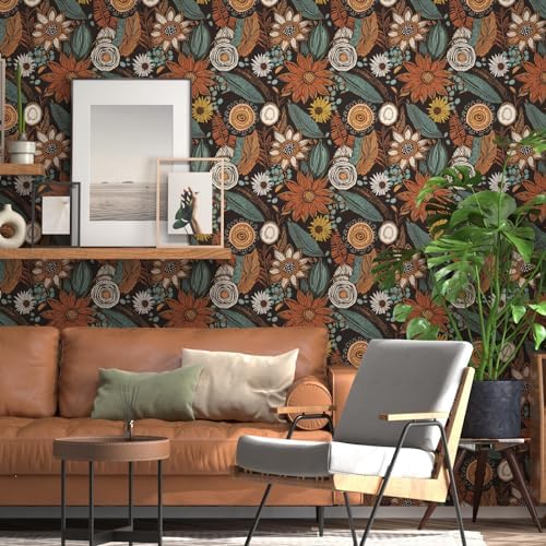 Laatse Boho Wallpaper Peel and Stick 17.5"x787" - Image 2