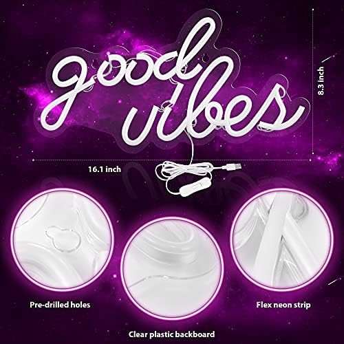 Olekki Pink Good Vibes Neon Sign - Image 3