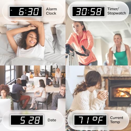 Ivation Large Digital Wall Clock - Image 3