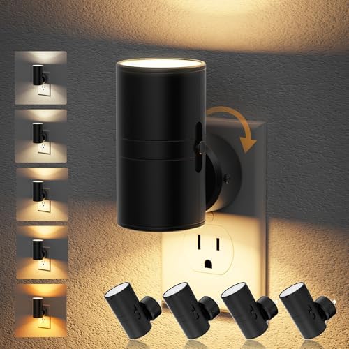JandCase LED Night Light, Night Lights Plug into Wall, Dusk to Dawn, 5 Color by JandCase