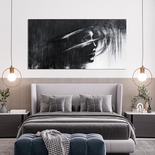 Canvas Wall Art Decor Black and White Abstract Wall Art Prints Wall Art - Image 2