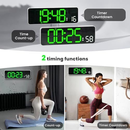 Digital Wall Clock, Weatherforecast, Day of the Week, Auto-dimming, - Image 5