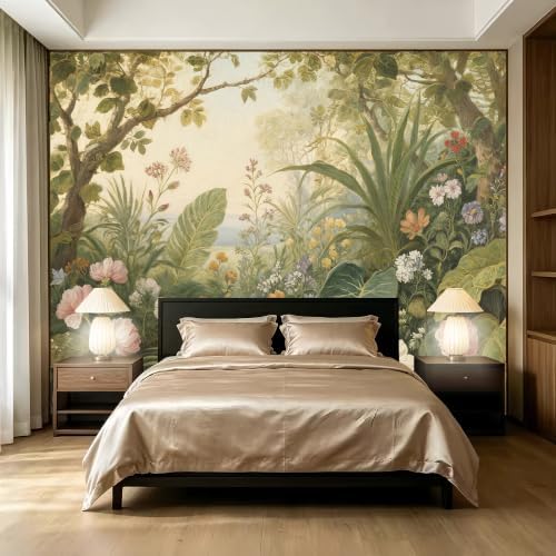 European Style Flowers, Plants murals Woodland Tree Peel and Stick self by SIDIANYA