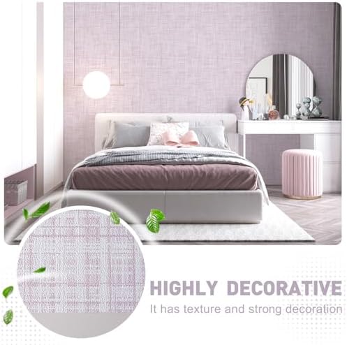 Light Pink Grasscloth Wallpaper Peel and Stick Wallpaper Texture Contact Paper - Image 5