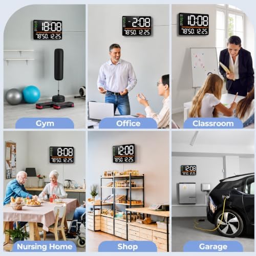 16" Large Digital Wall Clock - Image 6