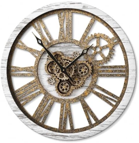 The B-Style Large Wall Clock 36 inch Grey White and Bronze - Image 2