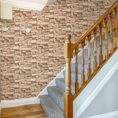 Peel and Stick 3D Foam Stone Wall Panels, Self Adhesive Wallpaper - Image 4