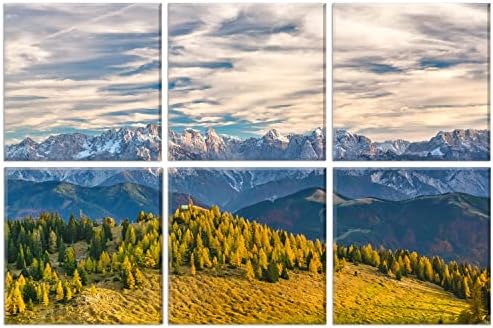 JBER Art Acoustic Panels 72" x 48", Sound Absorbing Wall Art, The Alps by JBER