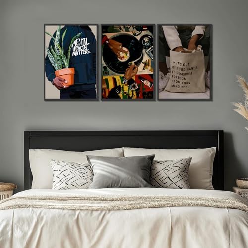 Black Men Wall Art Set of 3 Fashion African American Black Man Poster Prints - Image 6