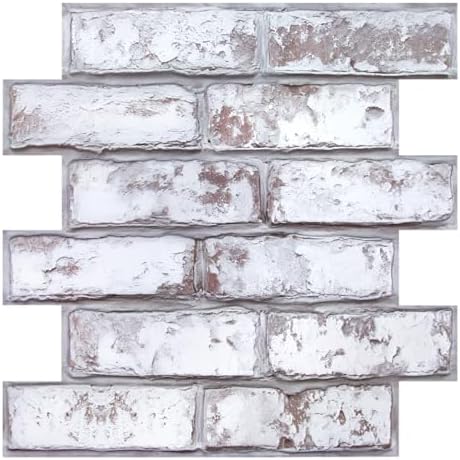 COMSTICKC 3D Peel and Stick Faux Brick Wall Panels by COMSTICKCDECOR