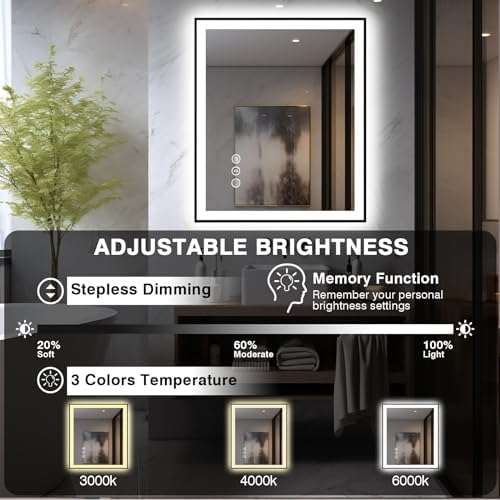 EchosLife 32x36 LED Bathroom Mirror - Image 5