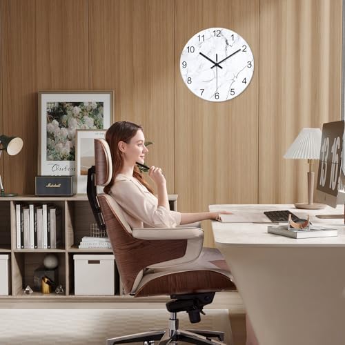 Marble Glass Wall Clocks Battery Operated 16 Inch - Image 6