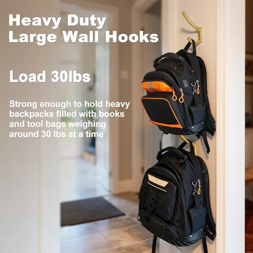 Heavy Duty Wall Hooks, 5 Inch Large Wall Mount Hooks - Image 2