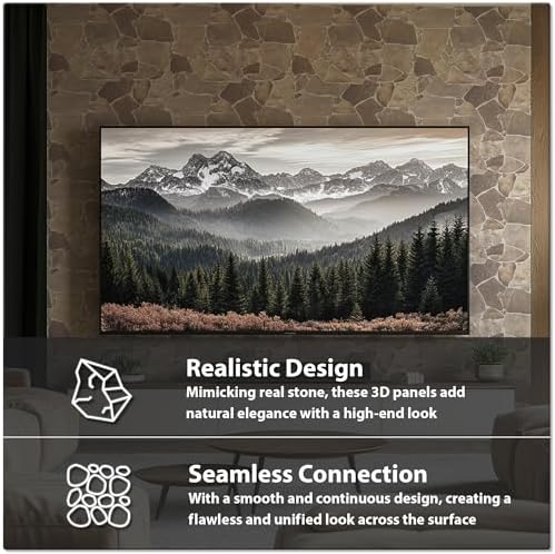 3D Faux Stone Wall Panels, Wild Boulder, Covers 43.3 Sq Ft - Image 3