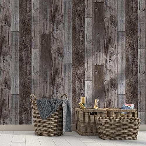 Yun-aeon Natural Wood-Gray Contact Paper Peel and Stick Wallpaper - Image 5
