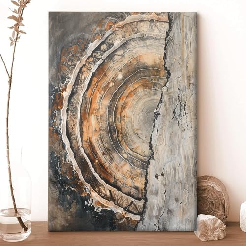 Tree Ring Wall Art Framed, Modern Nature Decor - Image 2