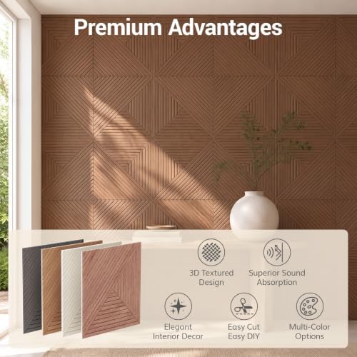 TONOR 16 Pack Acoustic Panels Peel and Stick, 23.6''x23.6''-62 sq.ft. - Image 7