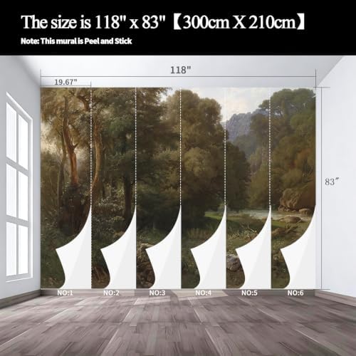 Classical realistic style natural landscape oil painting style self-adhesive - Image 3