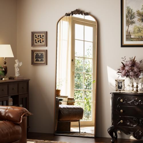 Easly 24"X65" Full Length Mirror Vintage, Bronze Arch Mirror - Image 4