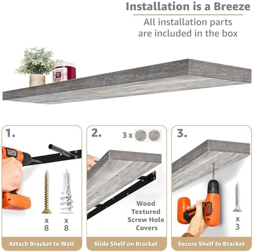 Sorbus Floating Shelves for Wall Storage - Image 4