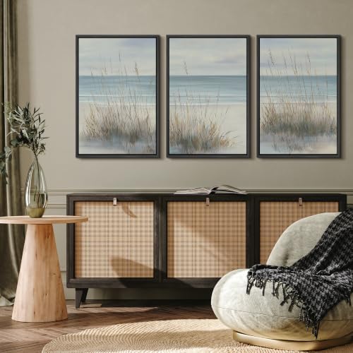 MUDECOR Framed Canvas Print Wall Art Set Coastal Dune Grass - Image 4