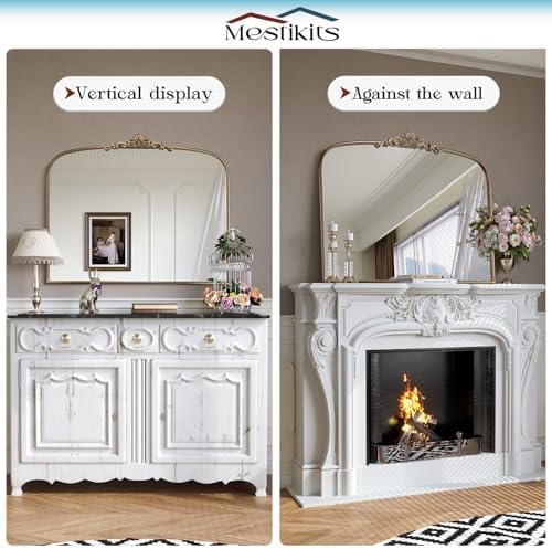 40" x 32" Antique Gold Arched Mirror - Image 5