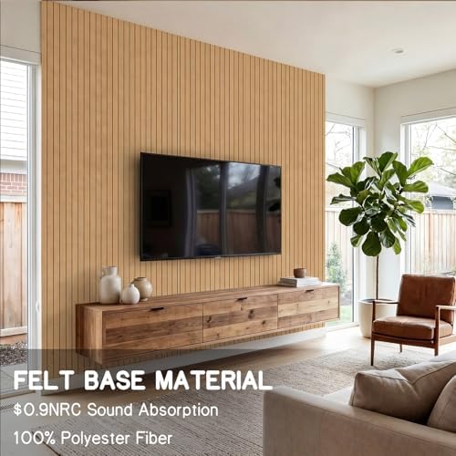 Geelin Peel and Stick PVC Wood Slat Wall Panel Decor 118" x 15.75" - Image 4