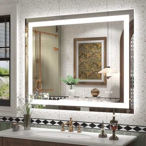 40x32 LED Lighted Bathroom Mirror by ODDSANMirrors
