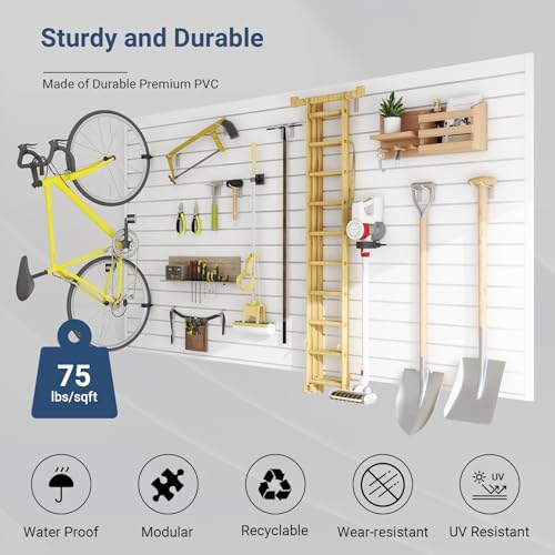 Neoaider Slatwall Panel 8 FT x 4 FT, Interlocking Slat Wall Paneling - Image 3