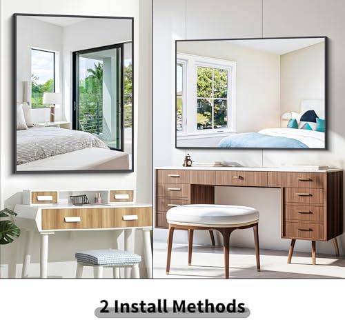 BONEWEI Bathroom Mirror, 36x48 inch Large Wall Mirror - Image 5