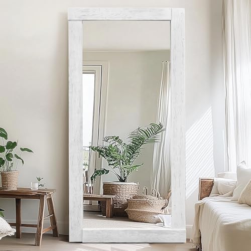 71x32in Full Length Mirror, Solid Wood Convex Frame - Image 6