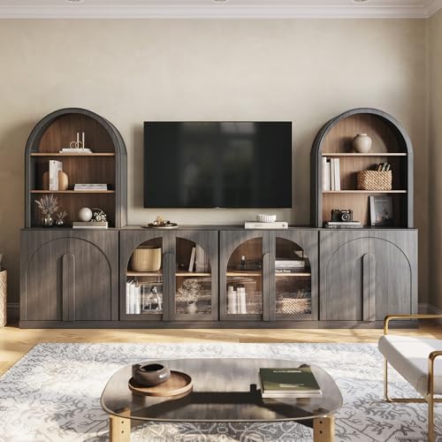 BELLEZE Bijou 126" Wall Unit 6-Piece Modular TV Stand by BELLEZE