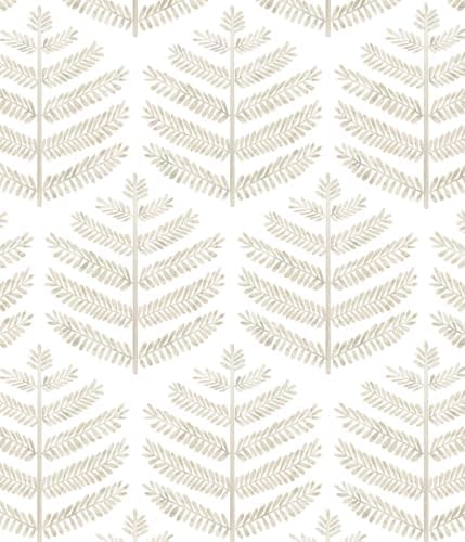 Orainege Peel and Stick Wallpaper Beige Leaf Wallpaper Boho by Orainege