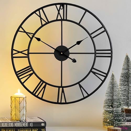 CLXEAST Silent 24 Inch Wall Clock by CLXEAST