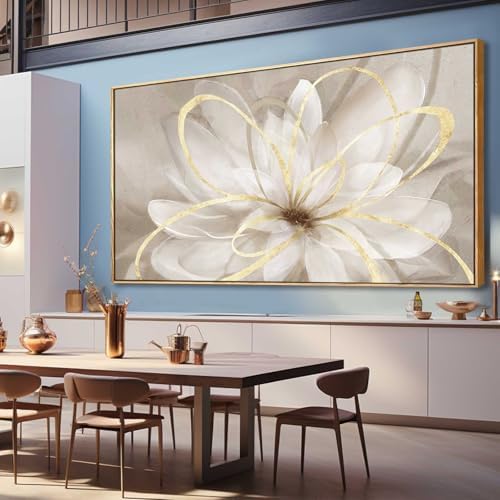 SOUGUAN Room Decor Large Canvas Wall Art Living Room Decor Gold Wall Decor Line - Image 5