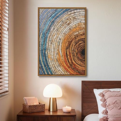 Tree Ring Wall Art Framed, Modern Nature Decor - Image 3