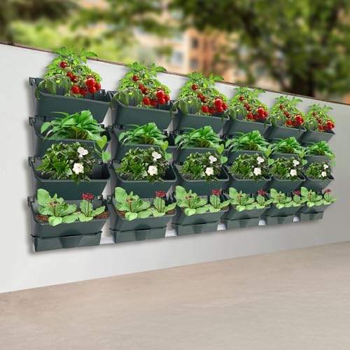 Wall Mounted Vertical Planter, 24 Vertical Wall Planter Self-Watering System - Image 4