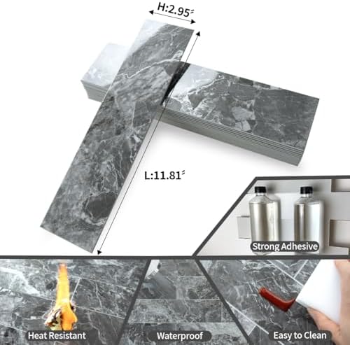 AULIGET 40-Piece Polished Grey Marble - Image 6