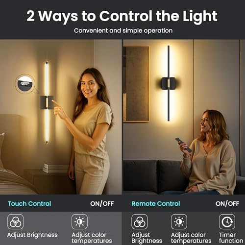 10000mAh Rechargeable Wall Lights, 29 Inch, 2 Pack - Image 5