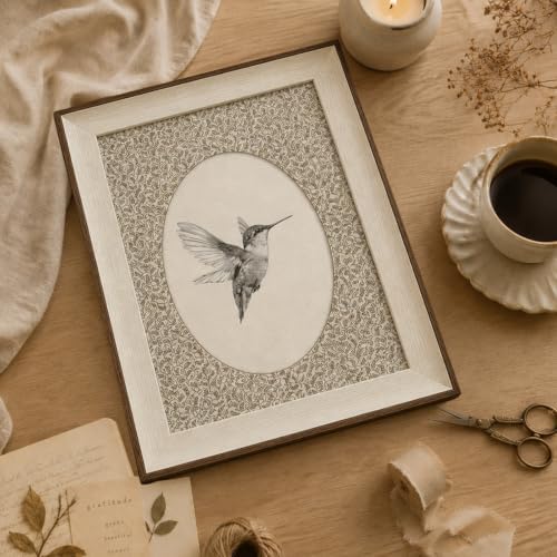 razliubit Hummingbird Wall Art Prints, Vintage Replaceable Framed Vintage Wall - Image 4